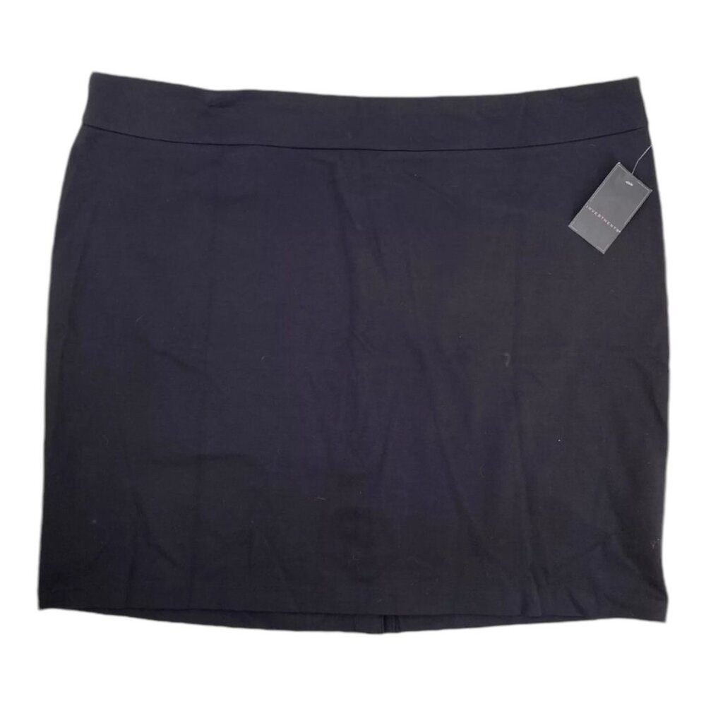 Investments Pencil Skirt Size 24W Basic Black Short Stretch Business Casual NWT